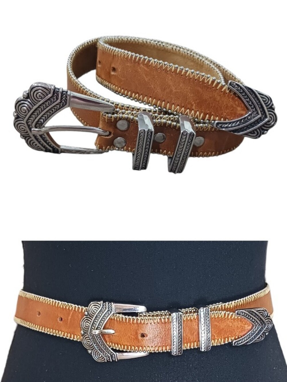 Vintage Streets Ahead Italian Leather Belt